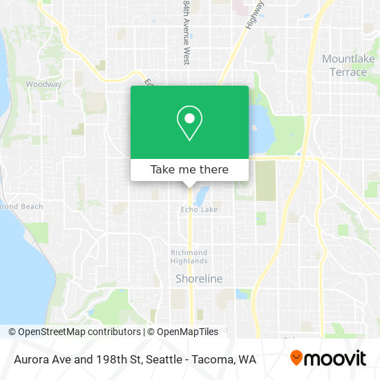 Aurora Ave and 198th St map