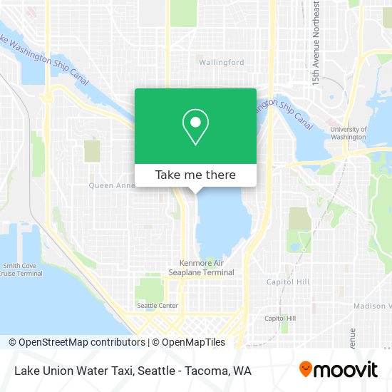 Lake Union Water Taxi map