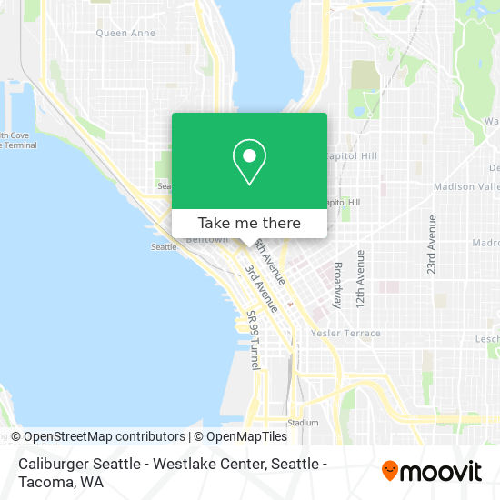 Caliburger Seattle - Westlake Center map