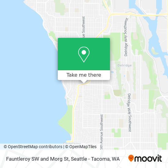 Fauntleroy SW and Morg St map