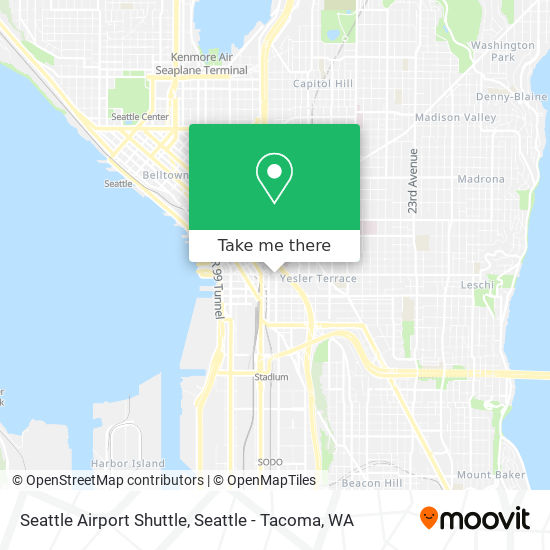 Seattle Airport Shuttle map