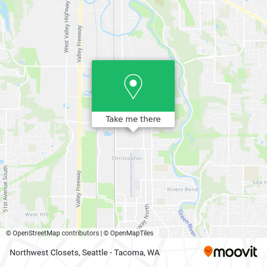 Mapa de Northwest Closets