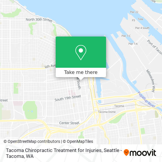 Tacoma Chiropractic Treatment for Injuries map