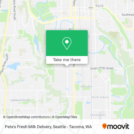 Pete's Fresh Milk Delivery map