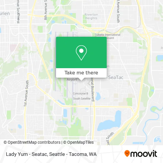 Lady Yum - Seatac map