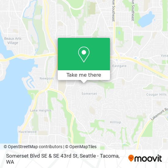 Somerset Blvd SE & SE 43rd St map