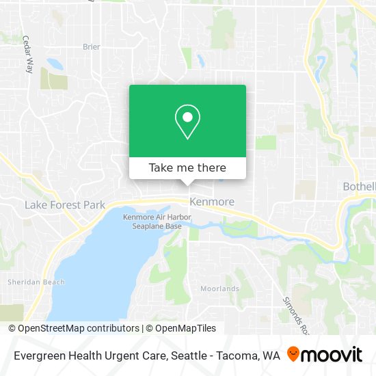 Mapa de Evergreen Health Urgent Care