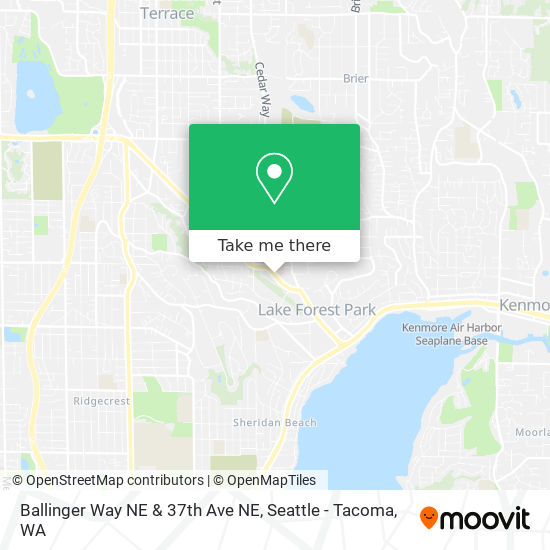 Mapa de Ballinger Way NE & 37th Ave NE
