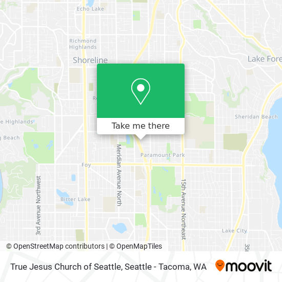 Mapa de True Jesus Church of Seattle