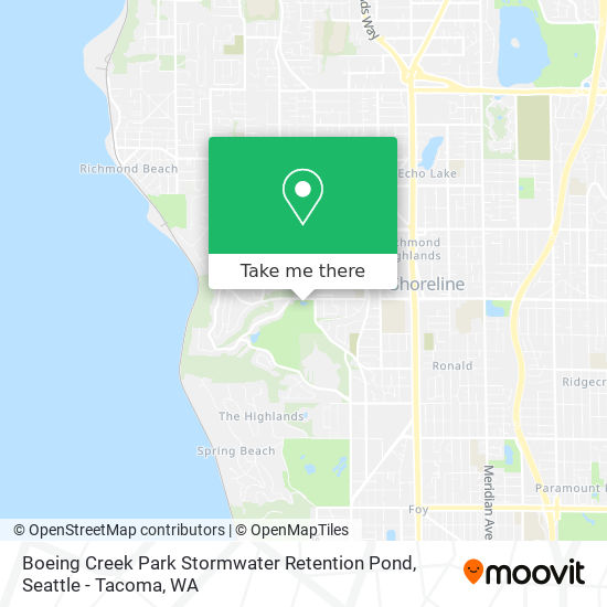 Boeing Creek Park Stormwater Retention Pond map