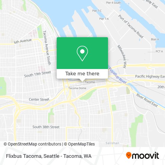 Flixbus Tacoma map