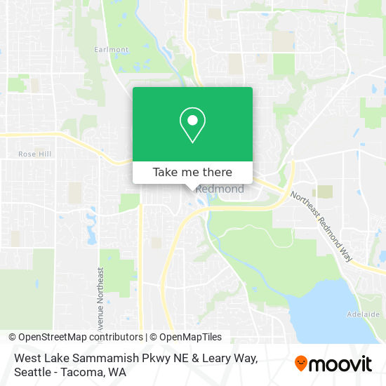 Mapa de West Lake Sammamish Pkwy NE & Leary Way