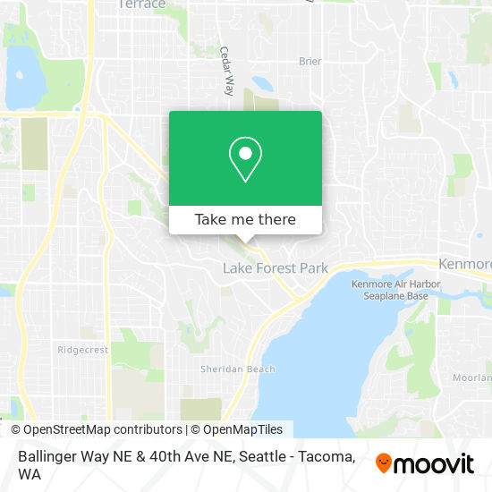 Ballinger Way NE & 40th Ave NE map