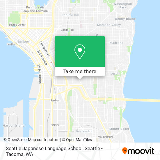 Seattle Japanese Language School map