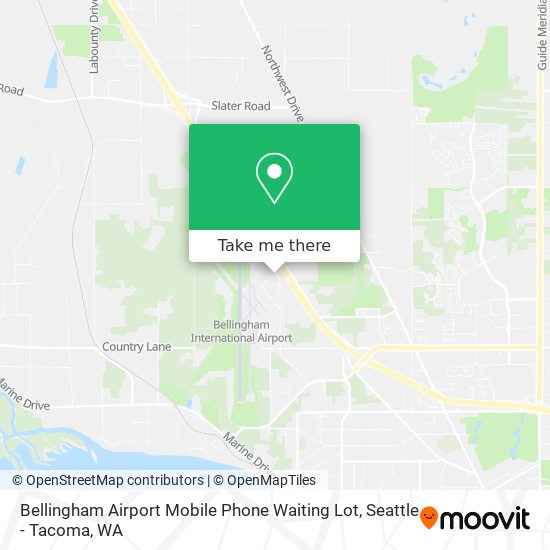 Bellingham Airport Mobile Phone Waiting Lot map