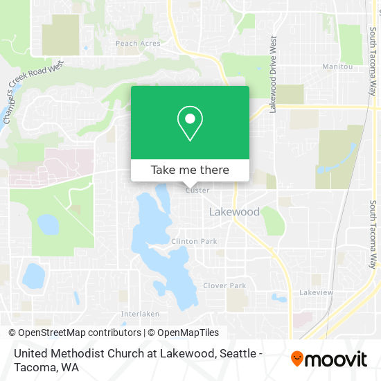 United Methodist Church at Lakewood map