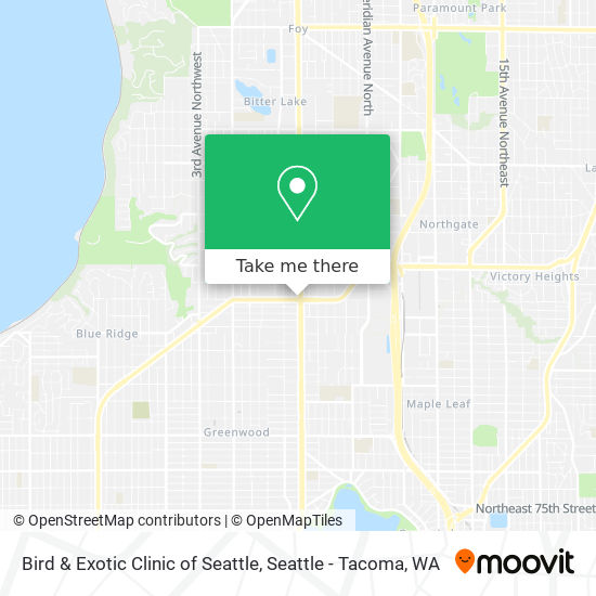 Mapa de Bird & Exotic Clinic of Seattle