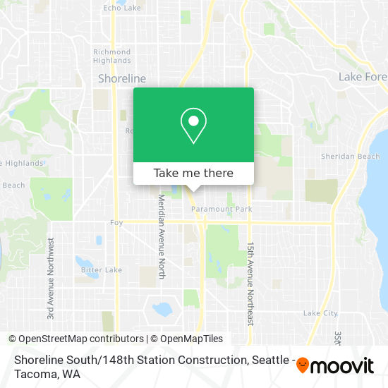 Shoreline South / 148th Station Construction map