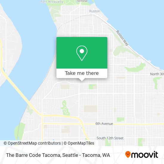 The Barre Code Tacoma map