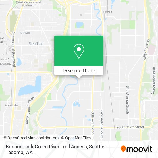 Briscoe Park Green River Trail Access map