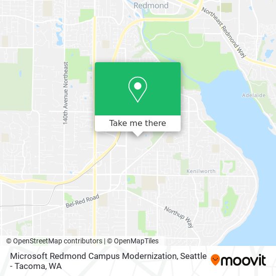 Microsoft Redmond Campus Modernization map