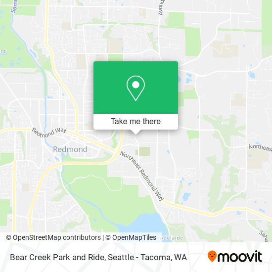 Bear Creek Park and Ride map