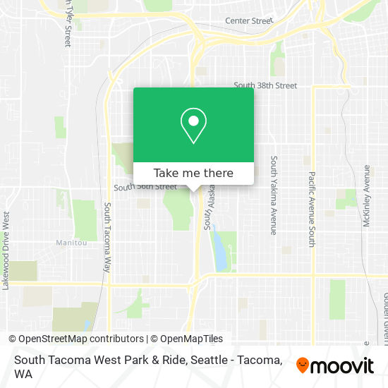 South Tacoma West Park & Ride map