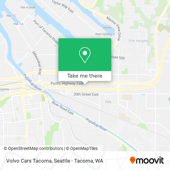 Mapa de Volvo Cars Tacoma