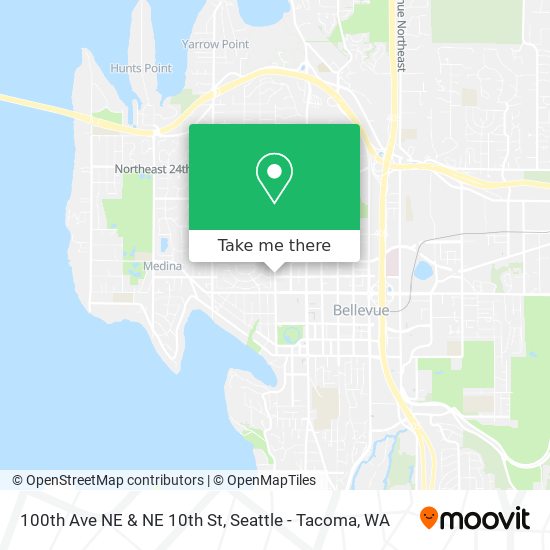 Mapa de 100th Ave NE & NE 10th St