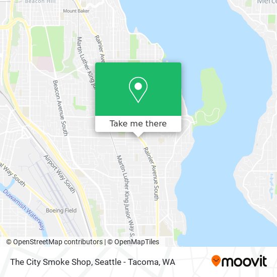 The City Smoke Shop map