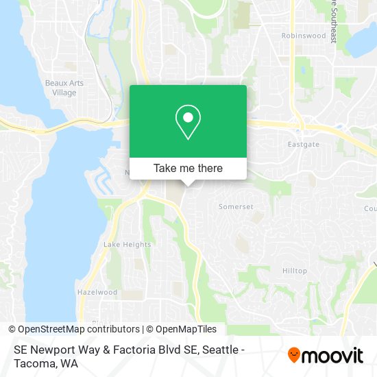 SE Newport Way & Factoria Blvd SE map