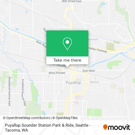 Puyallup Sounder Station Park & Ride map