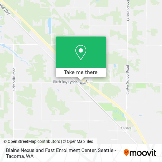 Blaine Nexus and Fast Enrollment Center map