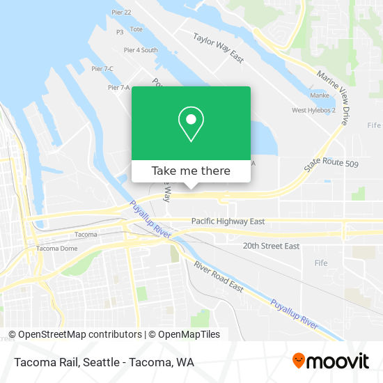 Mapa de Tacoma Rail