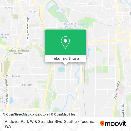 Andover Park W & Strander Blvd map