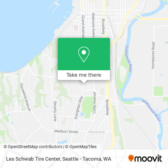 Les Schwab Tire Center map