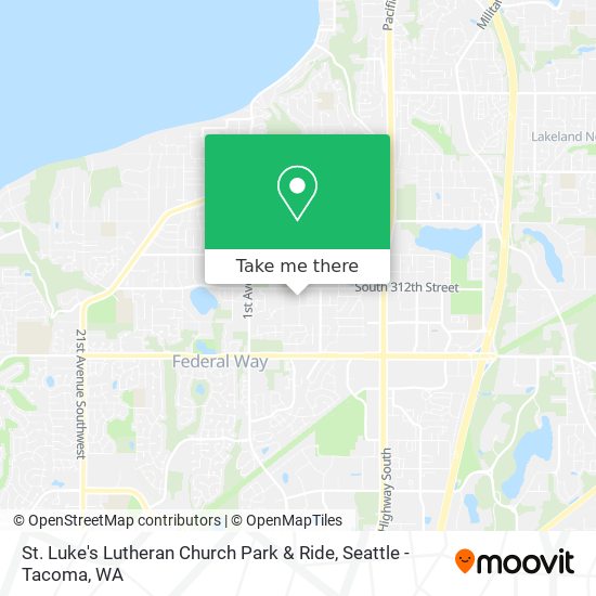 St. Luke's Lutheran Church Park & Ride map