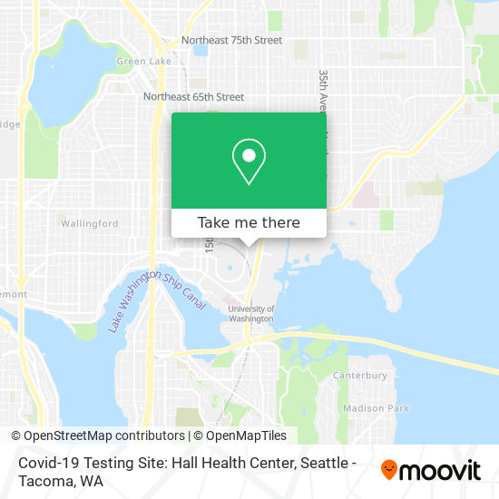 Mapa de Covid-19 Testing Site: Hall Health Center
