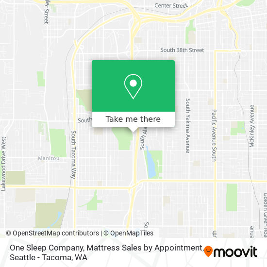 Mapa de One Sleep Company, Mattress Sales by Appointment