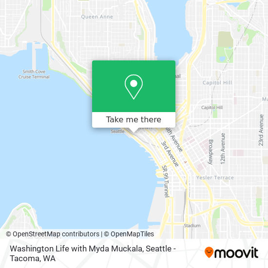 Washington Life with Myda Muckala map