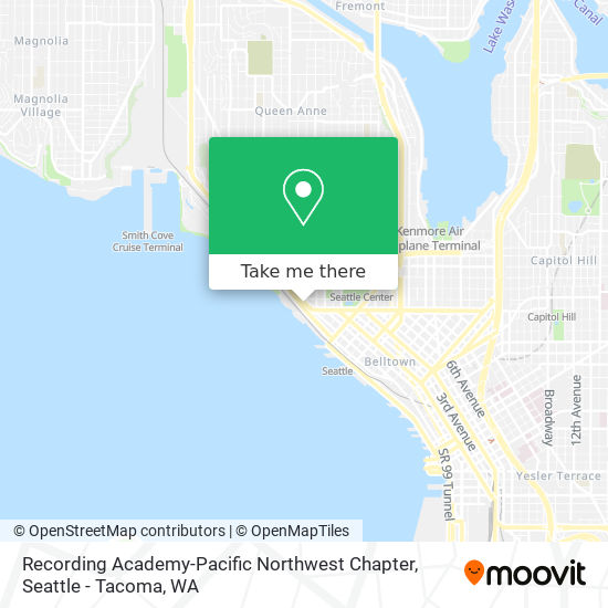 Mapa de Recording Academy-Pacific Northwest Chapter