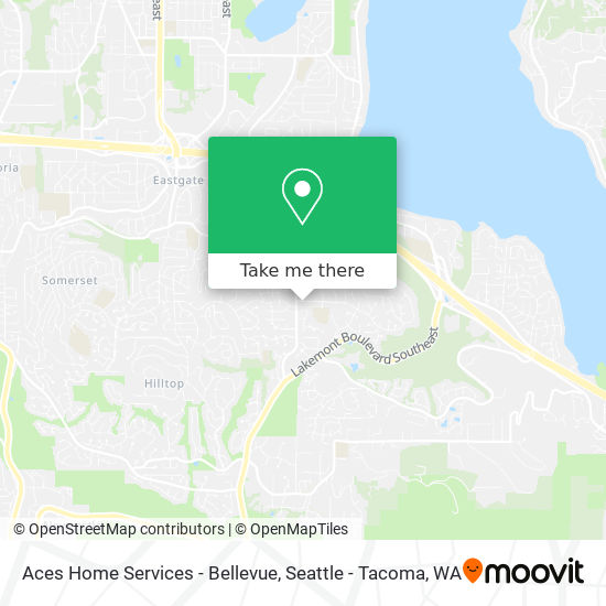 Aces Home Services - Bellevue map