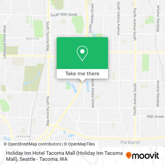 Holiday Inn Hotel Tacoma Mall map