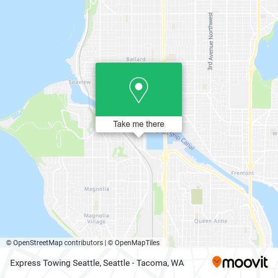 Express Towing Seattle map