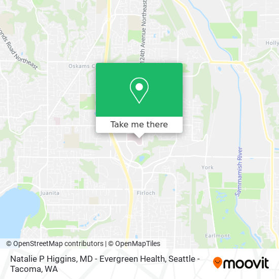 Mapa de Natalie P Higgins, MD - Evergreen Health