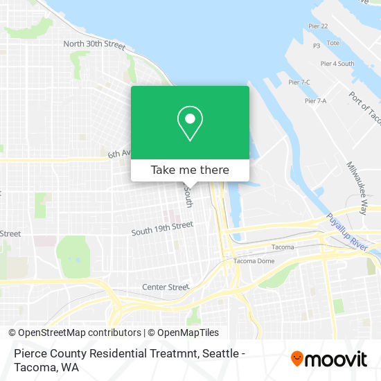 Mapa de Pierce County Residential Treatmnt