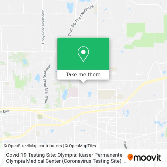 Covid-19 Testing Site: Olympia: Kaiser Permanente Olympia Medical Center (Coronavirus Testing Site) map