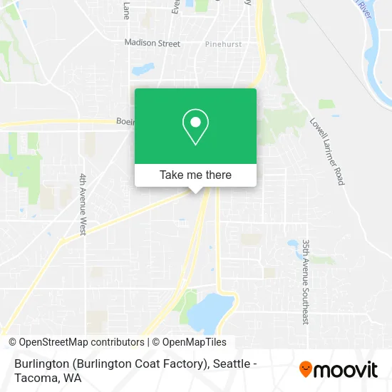 Burlington (Burlington Coat Factory) map