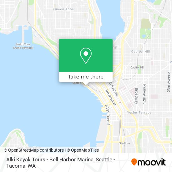 Mapa de Alki Kayak Tours - Bell Harbor Marina