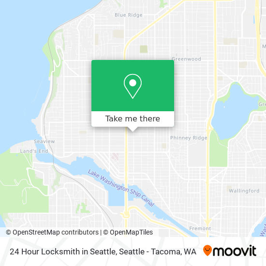 24 Hour Locksmith in Seattle map